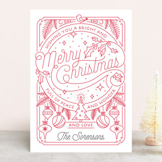 Merry Little Lines Letterpress Holiday Photo Cards