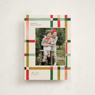 Knitted Plaid Holiday Petite Cards