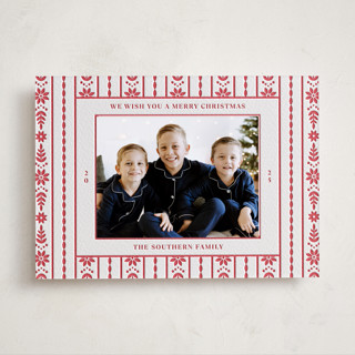 Scandi Ribbon Letterpress Holiday Photo Mount Cards