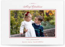 Festive Classic Letterpress Holiday Photo Mount Cards