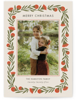 wreath wrap Holiday Photo Mount Cards