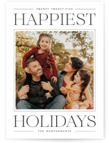 Modern Editorial Holiday Photo Mount Cards