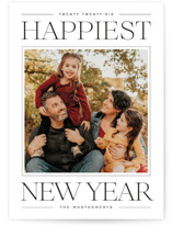 Modern Editorial Holiday Photo Mount Cards