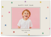 Tiny Star Confetti Holiday Photo Mount Cards