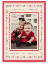 Festive Embroidery Holiday Photo Mount Cards