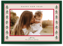 Cozy Garland Holiday Photo Mount Cards