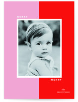 Retro Block Holiday Photo Mount Cards