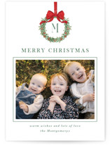 Winter Monogram Holiday Photo Mount Cards