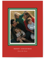 Christmas classic border Holiday Photo Mount Cards