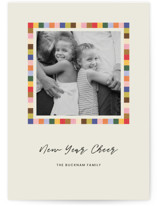 Color Block Border Holiday Photo Mount Cards