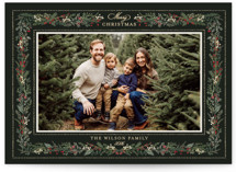 Botanical Ribbon Holiday Photo Mount Cards
