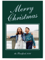 Top Script Holiday Photo Mount Cards