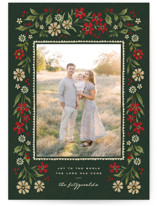Vintage Folk Holiday Photo Mount Cards