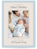Blessed Christmas Holiday Photo Mount Cards