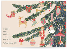 Fun Ornaments Foil-Pressed Holiday Cards