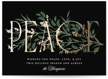 Entwined Peace Foil-Pressed Holiday Cards