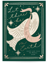 Peace on Earth Dove Foil-Pressed Holiday Cards