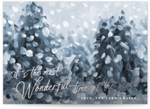 Wonderful Time Foil-Pressed Holiday Cards