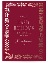Tulip Edge Foil-Pressed Holiday Cards