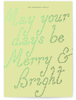 Dotted Script Foil-Pressed Holiday Cards