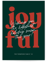 Joyful Bubble Letters Holiday Cards