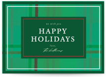 plaids in pink Holiday Cards