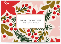 Folk Foliage Holiday Cards