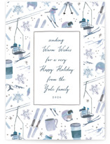 Ski Pattern Holiday Cards