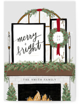 Farmhouse Fireplace Holiday Cards