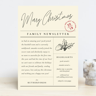 Christmas Newsletter Holiday Cards