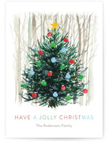 Jolly Xmas Tree Holiday Cards