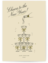 Champagne Tower Holiday Cards
