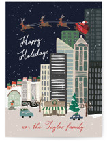 Christmas Night in the City Holiday Cards