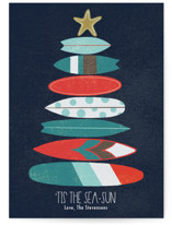 Surfboard Tree Holiday Cards