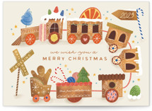 gingerbread express Holiday Cards