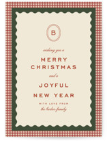 gingham layers Holiday Cards