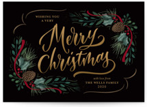 Festive Greenery Holiday Cards