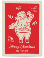 Santa Outline Holiday Cards