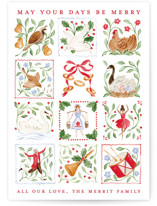 12 days of Christmas stamps Holiday Cards