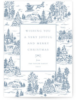 Christmas Toile Holiday Cards