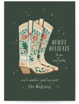 Howdy Holidays Boots Holiday Cards