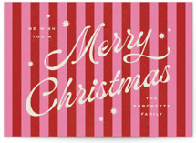 Retro Candy Stripe Holiday Cards