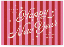 Retro Candy Stripe Holiday Cards