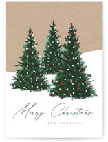 Merry Christmas Trees Holiday Cards