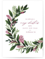 Floral Wreathe Holiday Cards