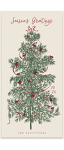Retro Tree Tall Holiday Cards