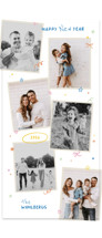 Playful new year Tall Holiday Cards