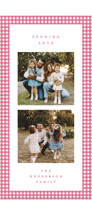 Gingham Border Tall Holiday Cards