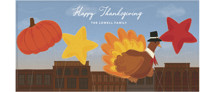 Thanksgiving Parade Tall Holiday Cards