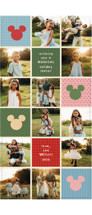 Disney’s Mickey preppy snapshots Tall Holiday Cards